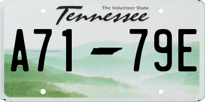 TN license plate A7179E