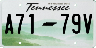 TN license plate A7179V