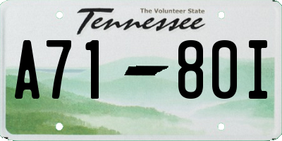 TN license plate A7180I