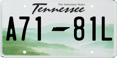 TN license plate A7181L