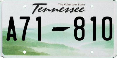 TN license plate A7181O