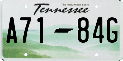 TN license plate A7184G