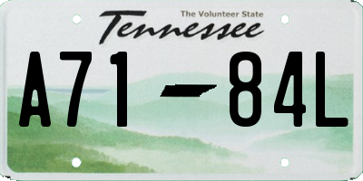 TN license plate A7184L