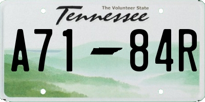 TN license plate A7184R