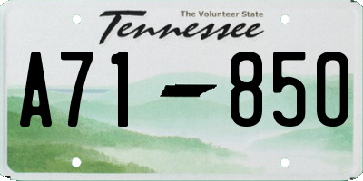TN license plate A7185O