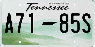 TN license plate A7185S