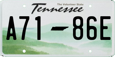 TN license plate A7186E
