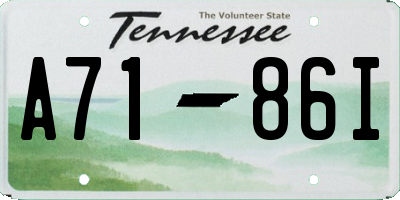 TN license plate A7186I