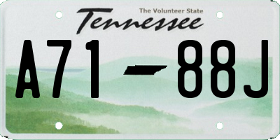 TN license plate A7188J