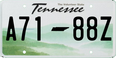 TN license plate A7188Z
