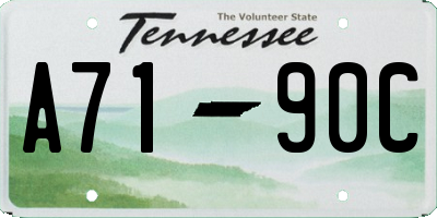 TN license plate A7190C
