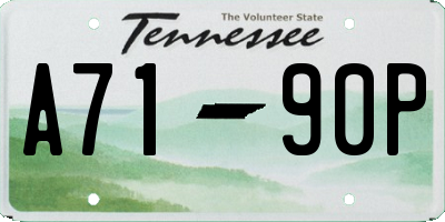 TN license plate A7190P