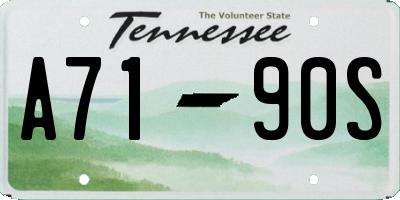 TN license plate A7190S