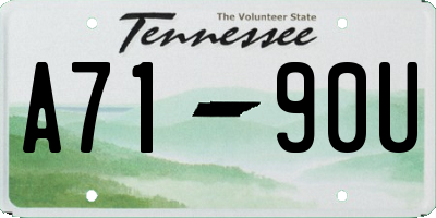 TN license plate A7190U