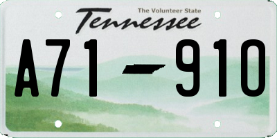 TN license plate A7191O