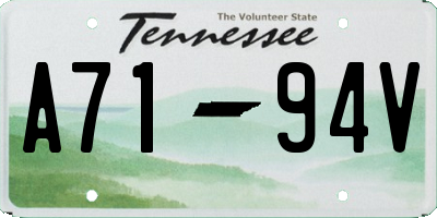 TN license plate A7194V