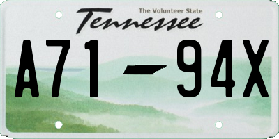 TN license plate A7194X