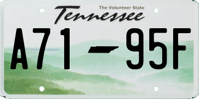 TN license plate A7195F