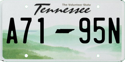 TN license plate A7195N
