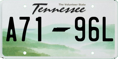 TN license plate A7196L