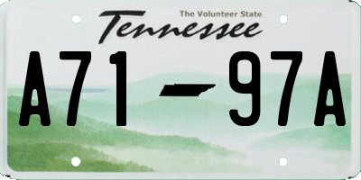 TN license plate A7197A