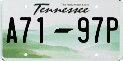 TN license plate A7197P