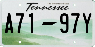 TN license plate A7197Y