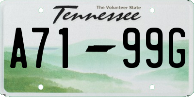 TN license plate A7199G