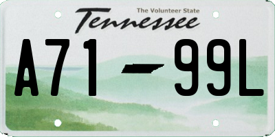 TN license plate A7199L