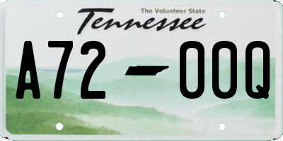 TN license plate A7200Q