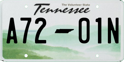 TN license plate A7201N
