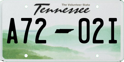 TN license plate A7202I