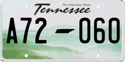 TN license plate A7206O