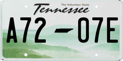 TN license plate A7207E