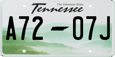TN license plate A7207J