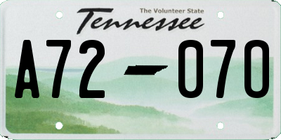 TN license plate A7207O
