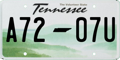 TN license plate A7207U
