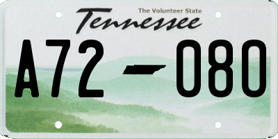 TN license plate A7208O