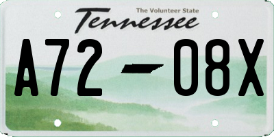 TN license plate A7208X