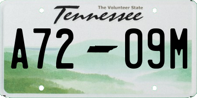 TN license plate A7209M
