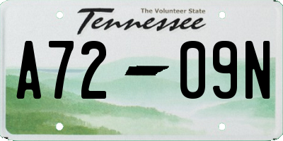 TN license plate A7209N