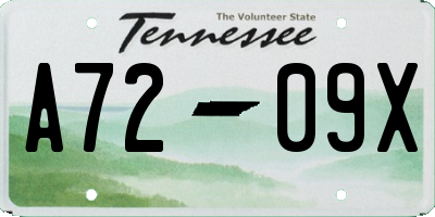 TN license plate A7209X