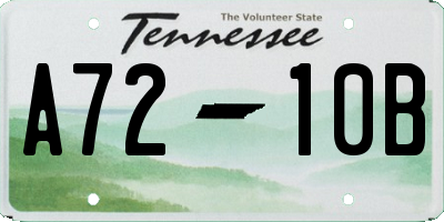 TN license plate A7210B