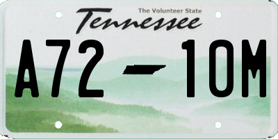 TN license plate A7210M