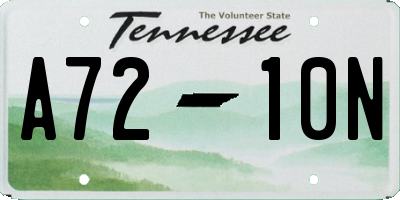 TN license plate A7210N