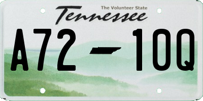 TN license plate A7210Q