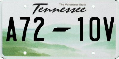 TN license plate A7210V