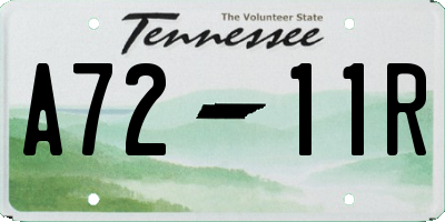 TN license plate A7211R