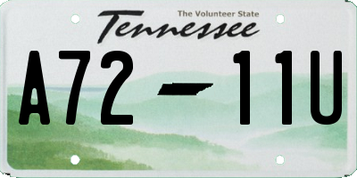 TN license plate A7211U
