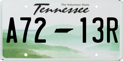 TN license plate A7213R